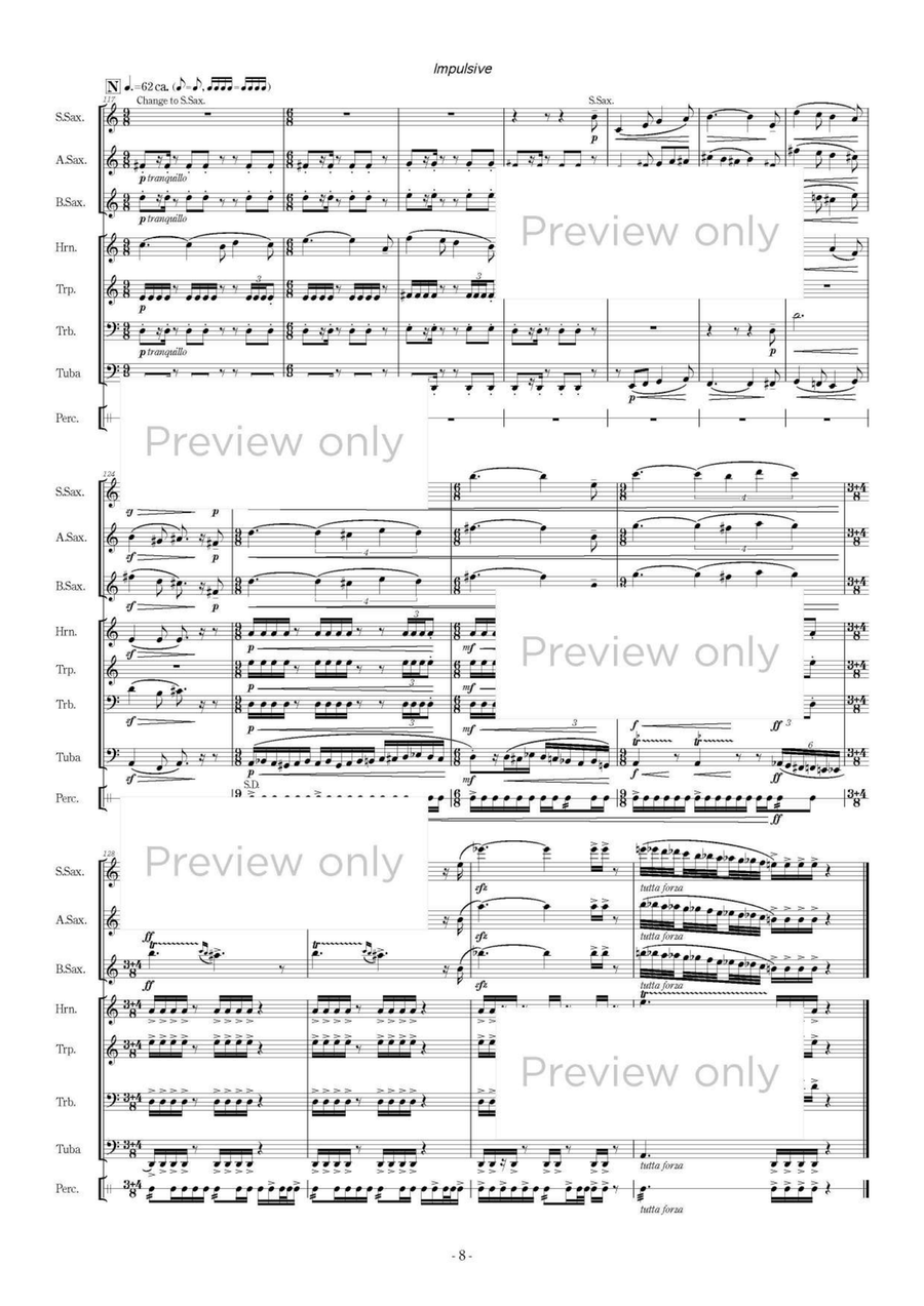 Impulsive - Wind & Percussion Octet Chamber Music scores gallery preview page 9