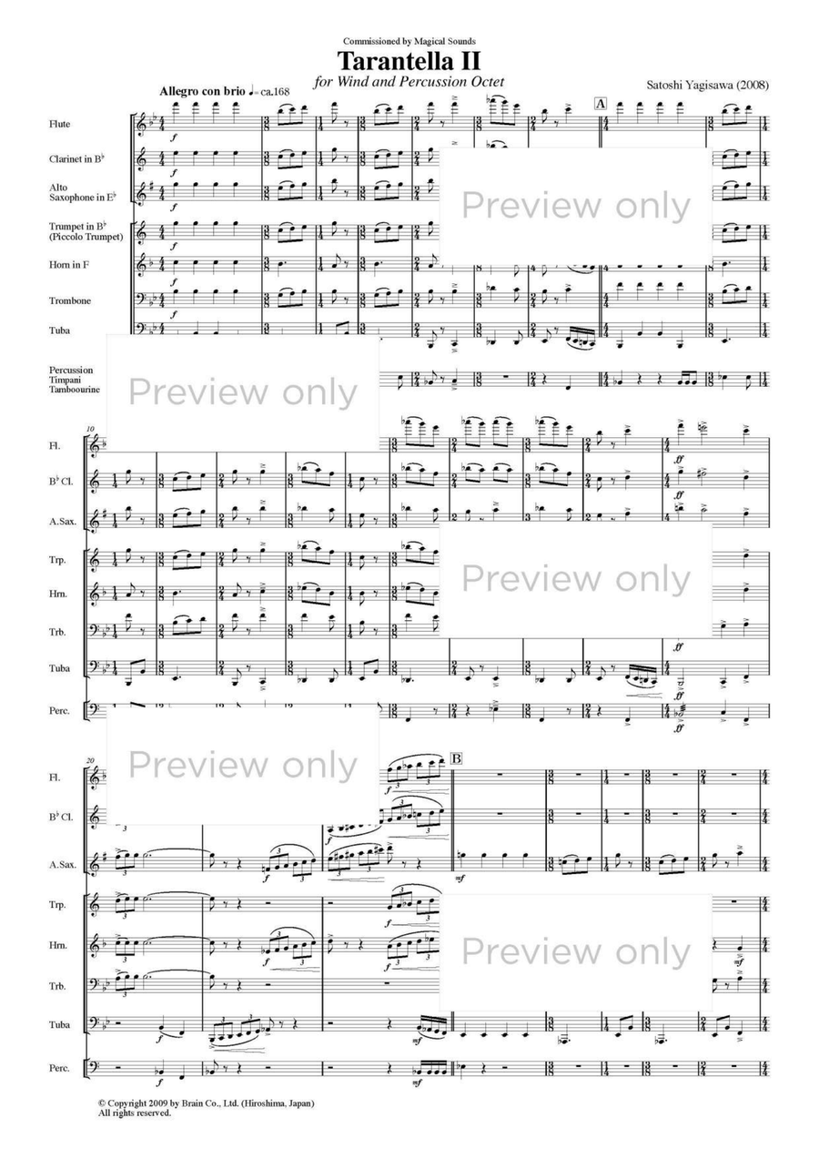 Tarantella II - Wind & Percussion Octet Chamber Music scores gallery preview page 2