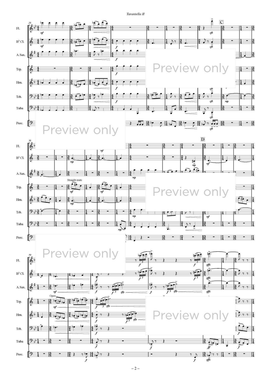 Tarantella II - Wind & Percussion Octet Chamber Music scores gallery preview page 3