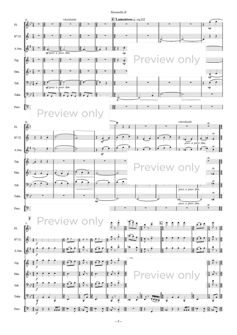 Tarantella II - Wind & Percussion Octet Chamber Music scores gallery preview page 4