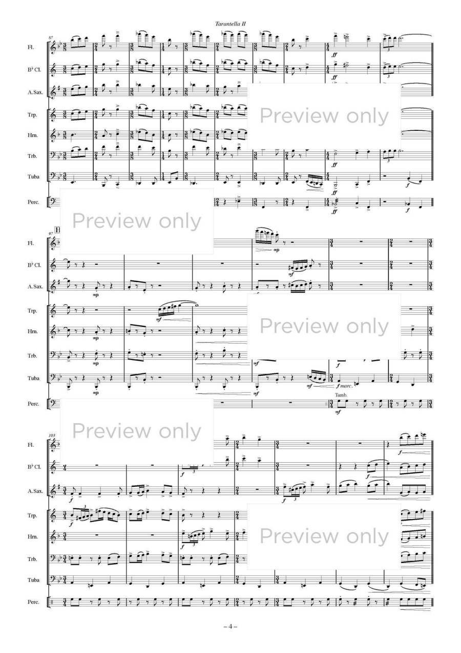 Tarantella II - Wind & Percussion Octet Chamber Music scores gallery preview page 5
