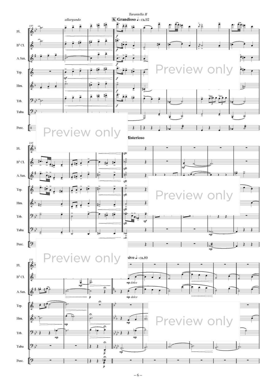 Tarantella II - Wind & Percussion Octet Chamber Music scores gallery preview page 7