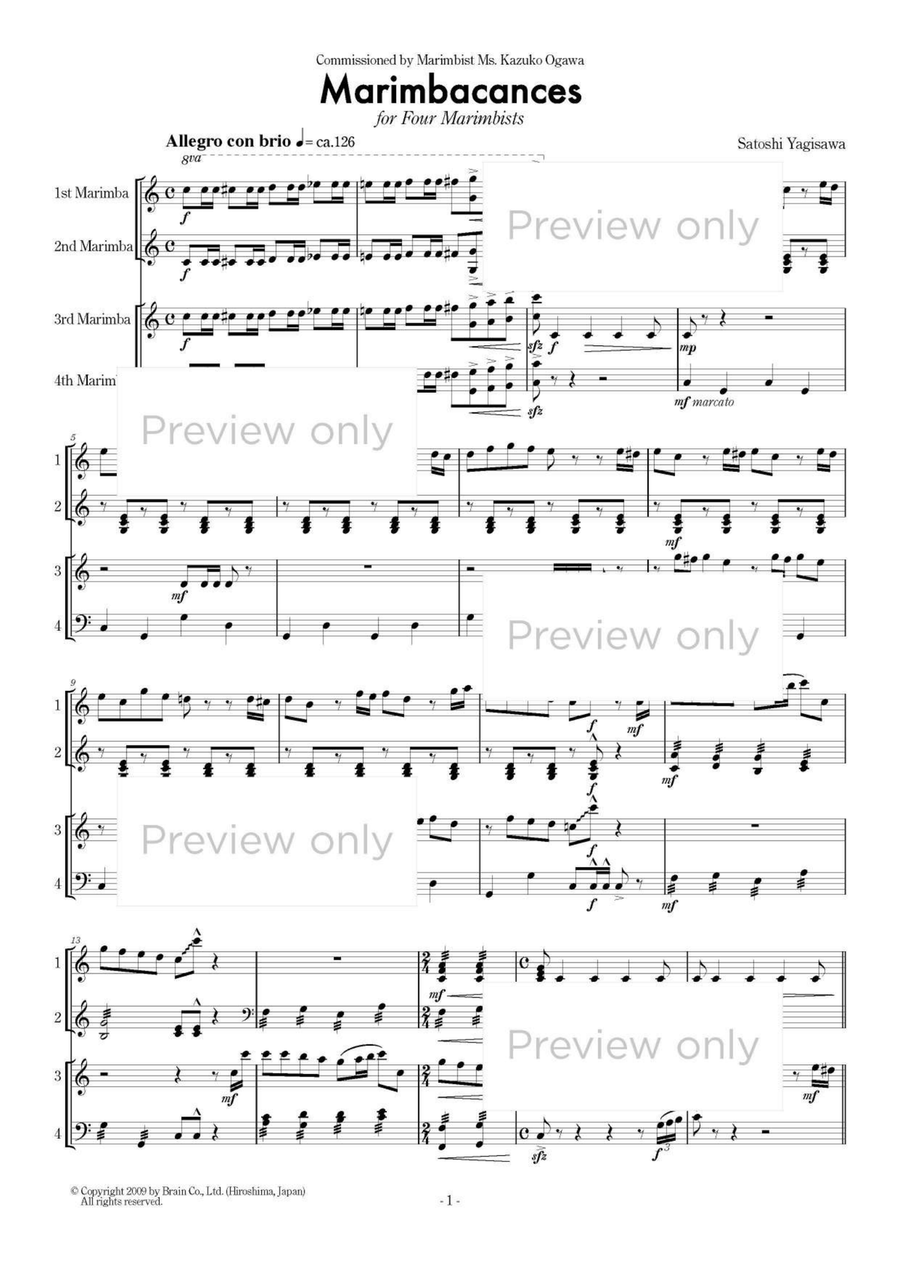 Marimbacances - Marimba Quartet 5-Octaves scores gallery preview page 2
