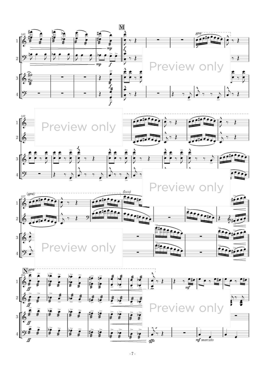 Marimbacances - Marimba Quartet 5-Octaves scores gallery preview page 8