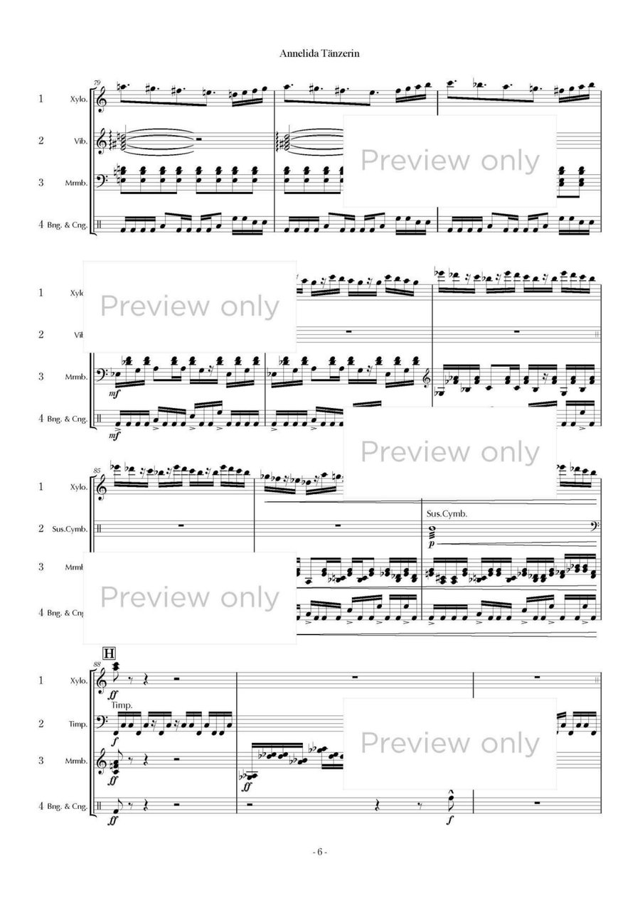 Annelida Tänzerin - Percussion Quartet Glockenspiel scores gallery preview page 7