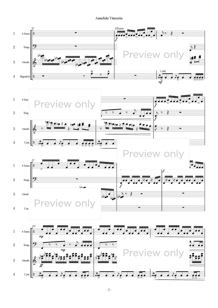 Annelida Tänzerin - Percussion Quartet Glockenspiel scores gallery preview page 8