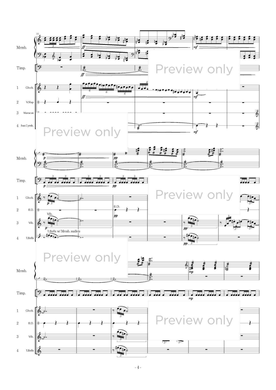 Concerto for Marimba, Timpani & Percussion Quartet Chamber Music scores gallery preview page 5