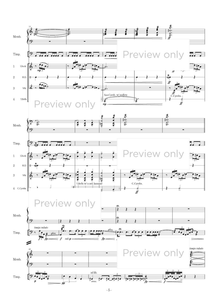 Concerto for Marimba, Timpani & Percussion Quartet Chamber Music scores gallery preview page 6