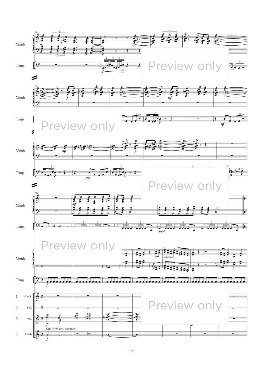 Concerto for Marimba, Timpani & Percussion Quartet Chamber Music scores gallery preview page 7