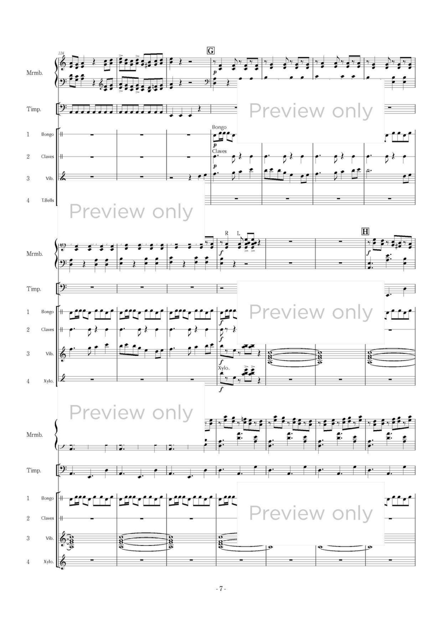 Concerto for Marimba, Timpani & Percussion Quartet Chamber Music scores gallery preview page 8
