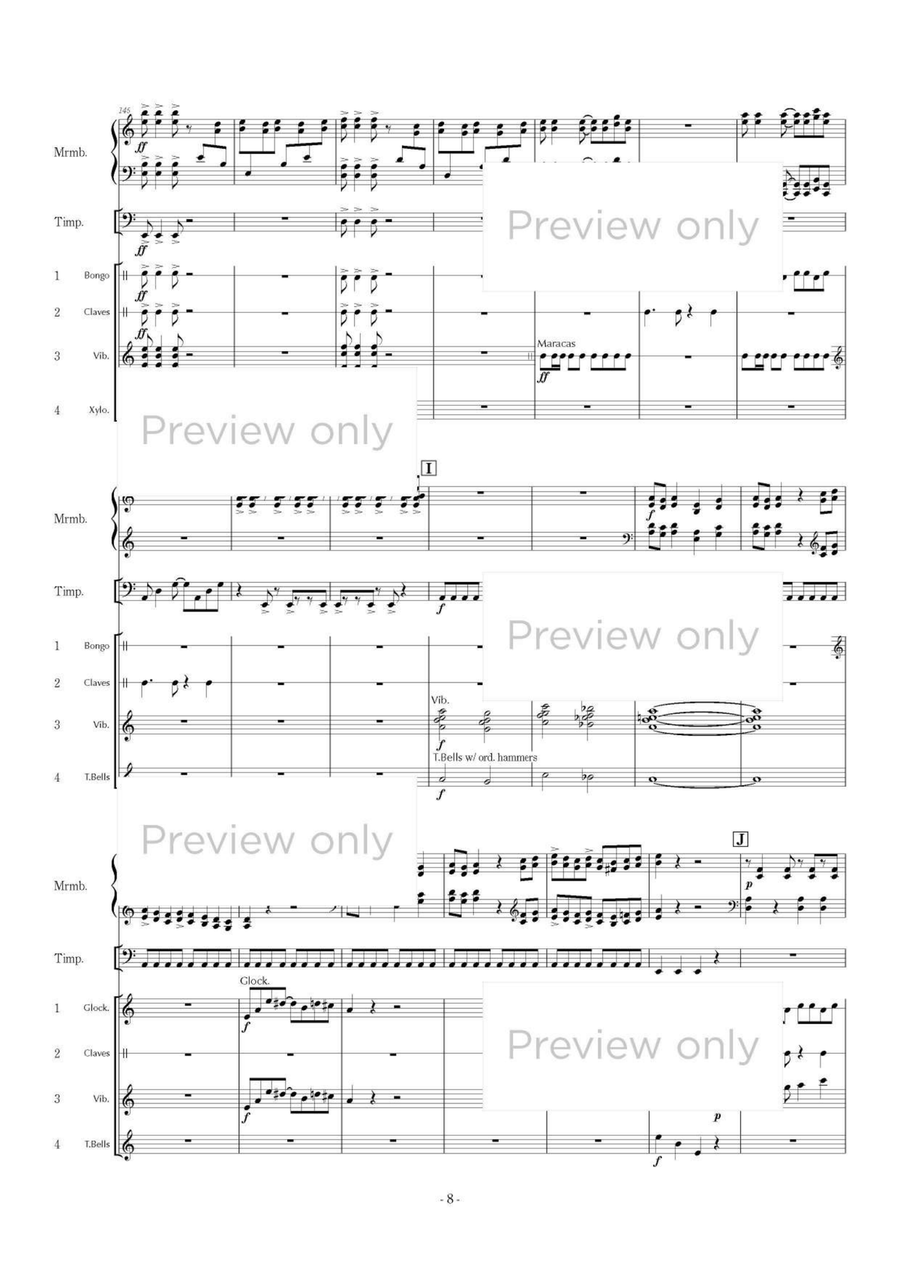 Concerto for Marimba, Timpani & Percussion Quartet Chamber Music scores gallery preview page 9