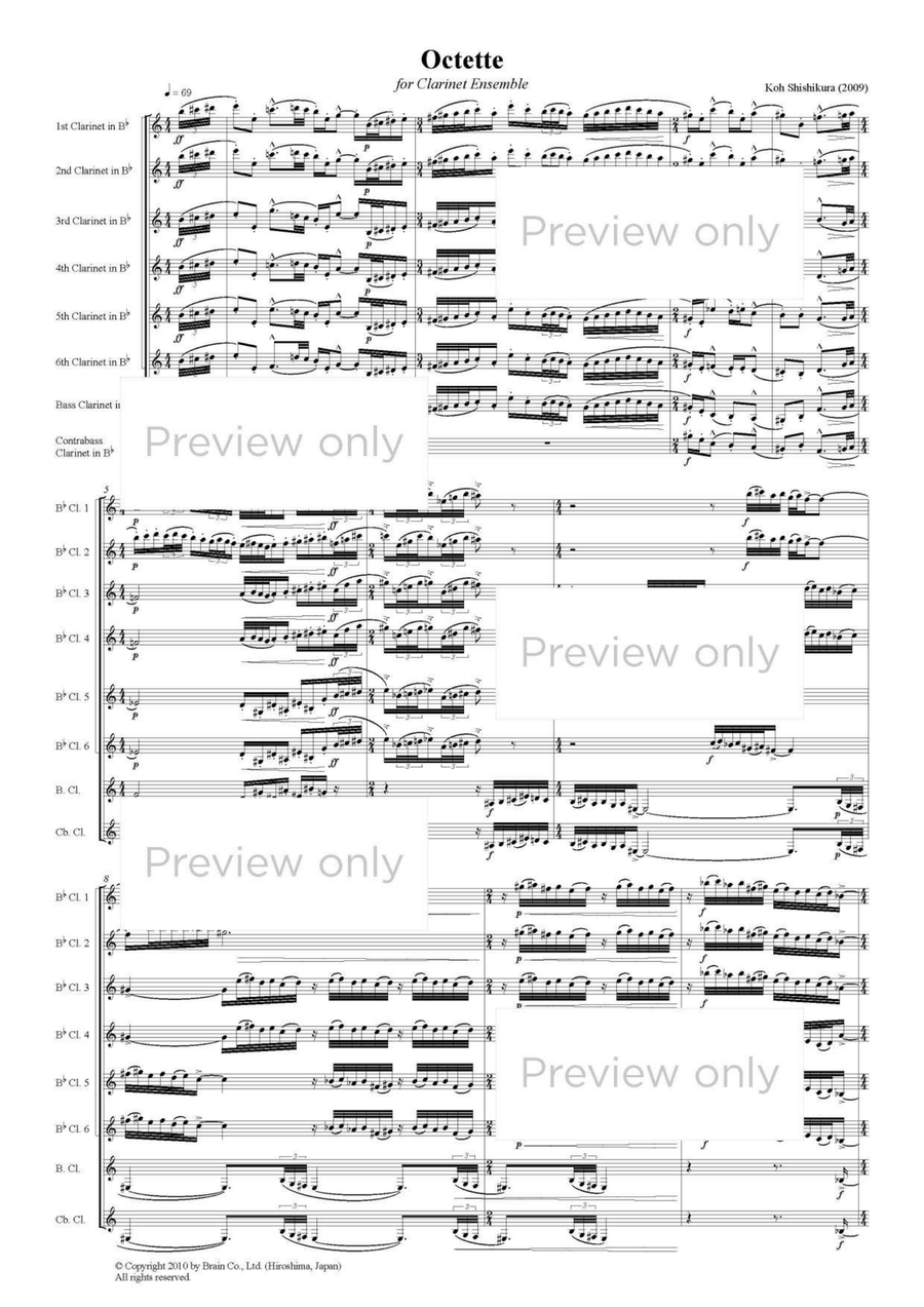 Octette - Clarinet Octet Octette - Clarinet Octet Chamber Music scores gallery preview page 2