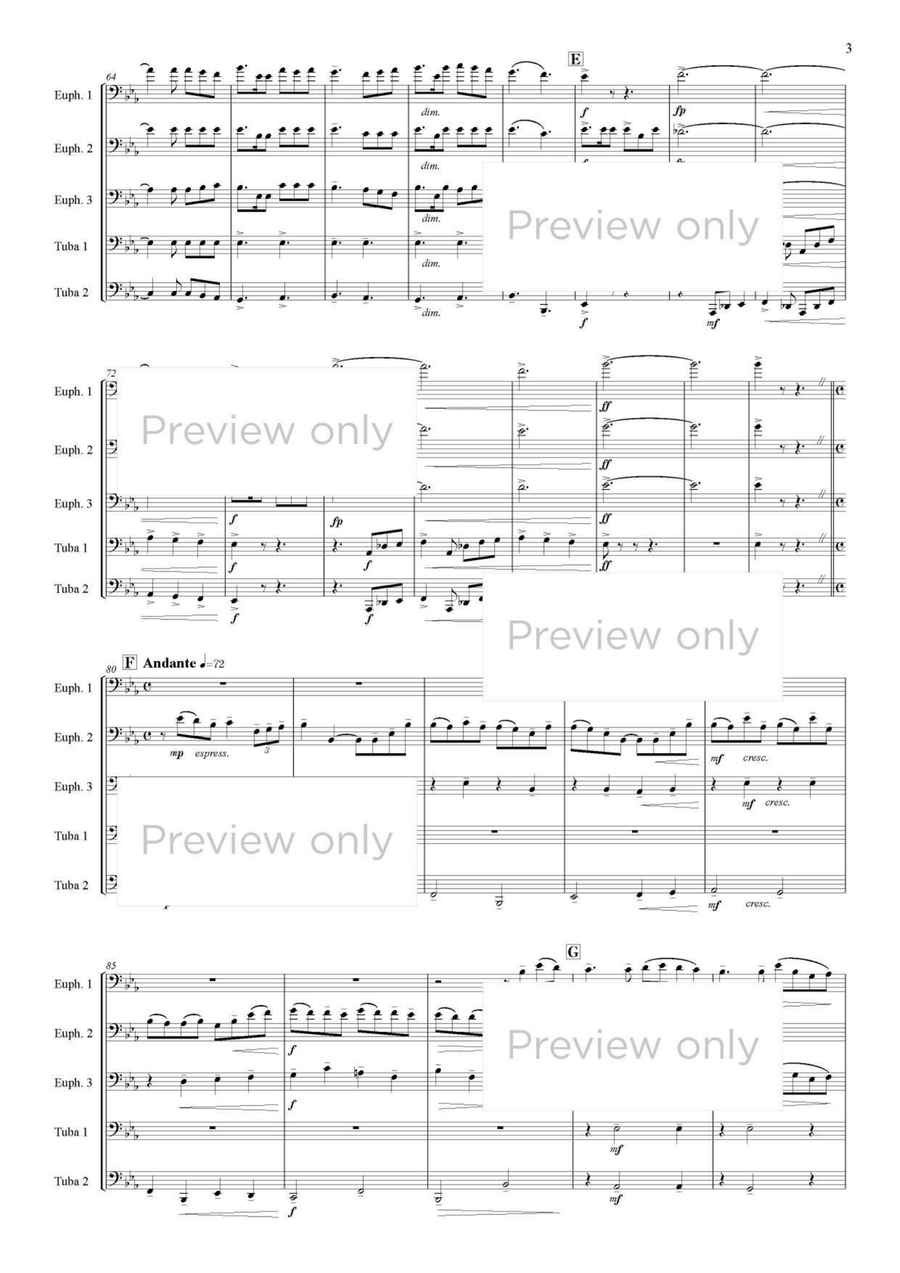 A Time to Fly - Euphonium & Tuba Quintet Euphonium Trio scores gallery preview page 4