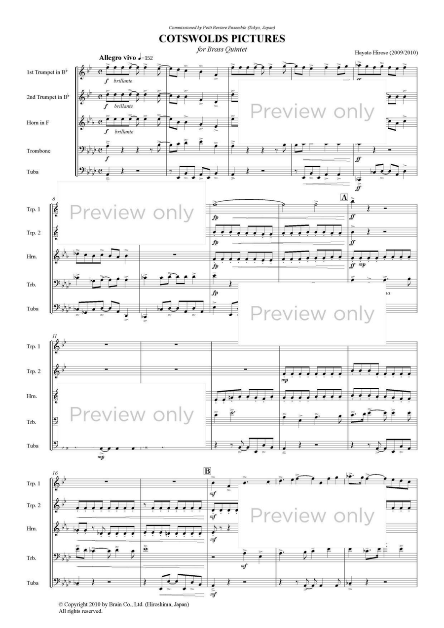 Cotswolds Pictures - Brass Quintet Brass Quintet scores gallery preview page 2