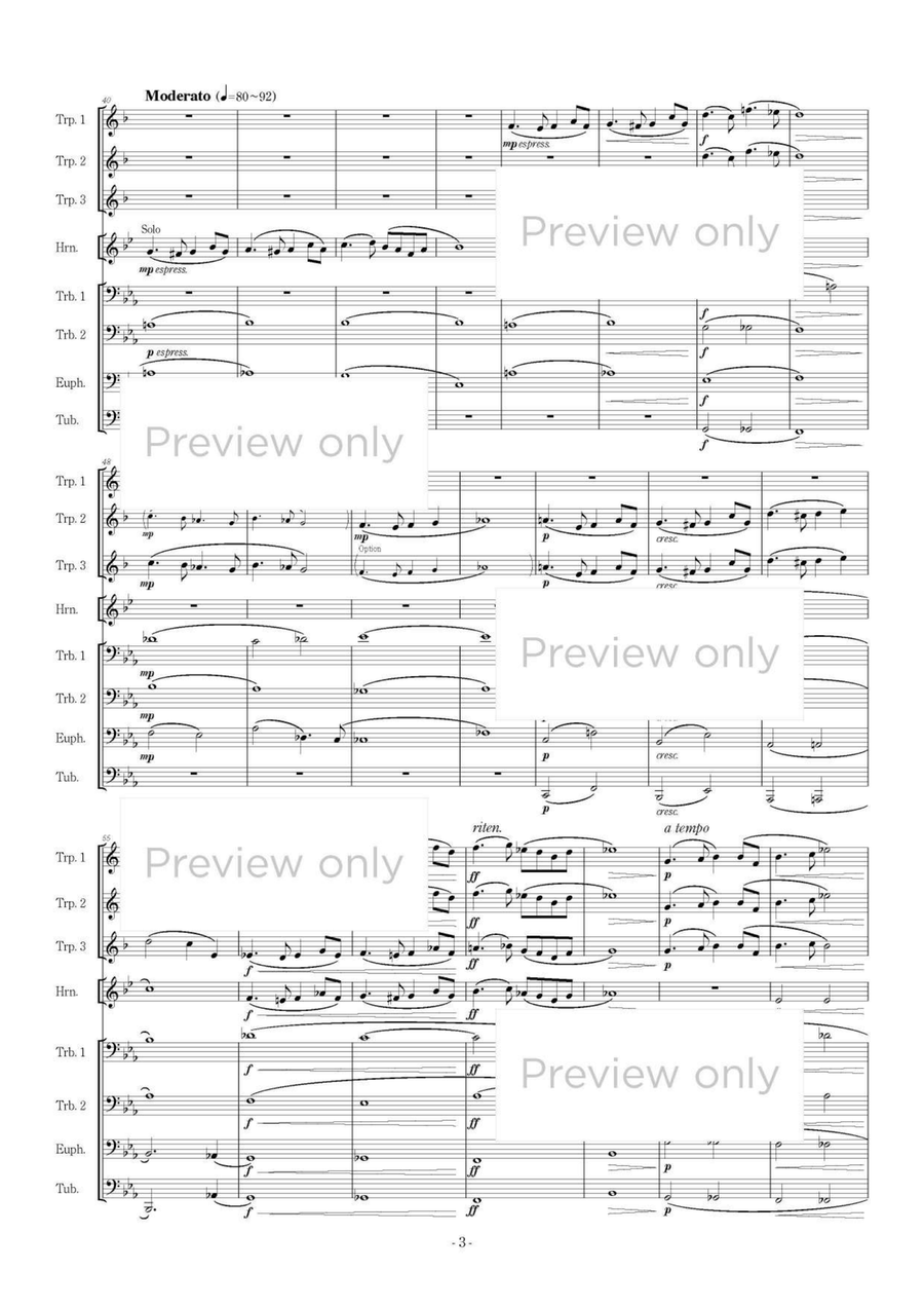 The King and Pixies Overture - Brass Octet Euphonium scores gallery preview page 4