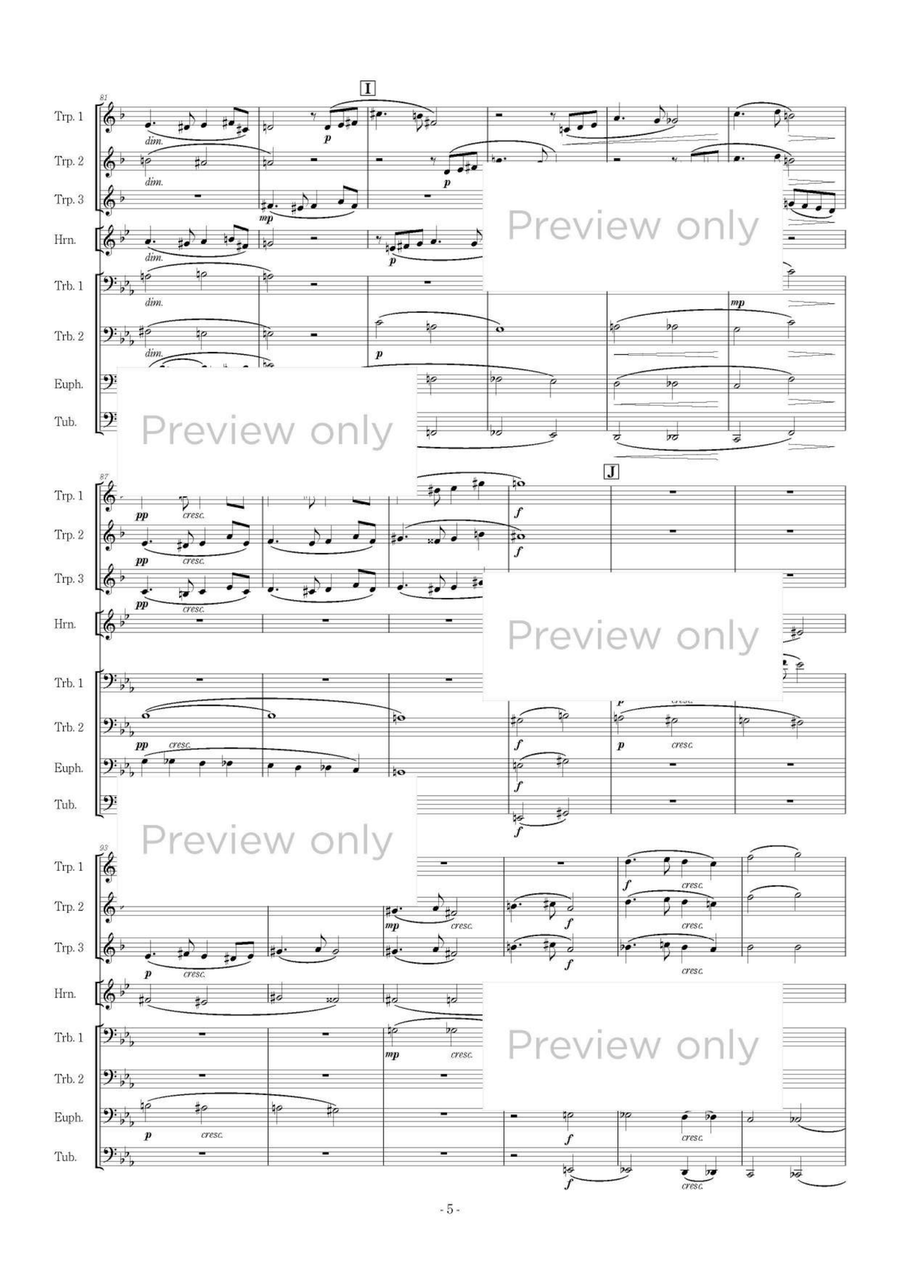 The King and Pixies Overture - Brass Octet Euphonium scores gallery preview page 6