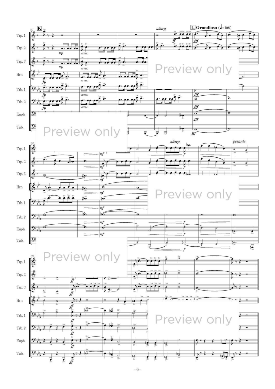 The King and Pixies Overture - Brass Octet Euphonium scores gallery preview page 7