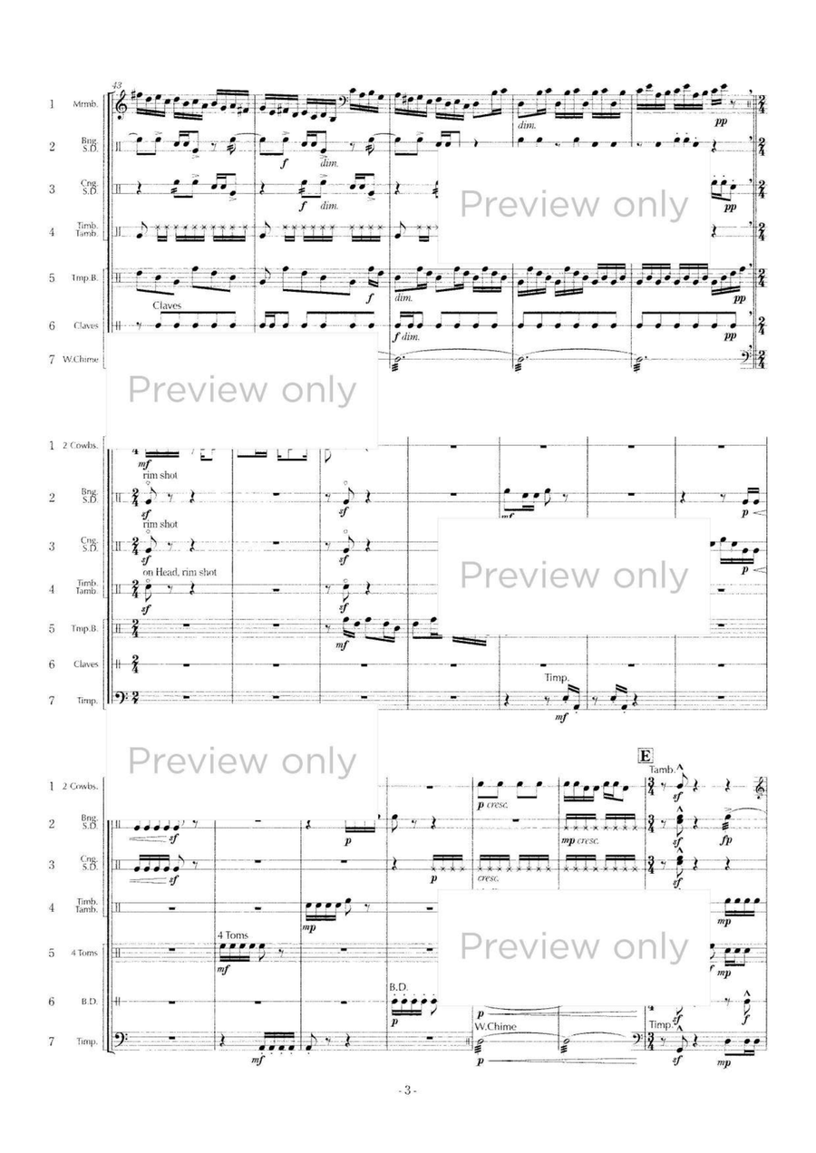 Eternal Times or Drops - Percussion Septet Chamber Music scores gallery preview page 4