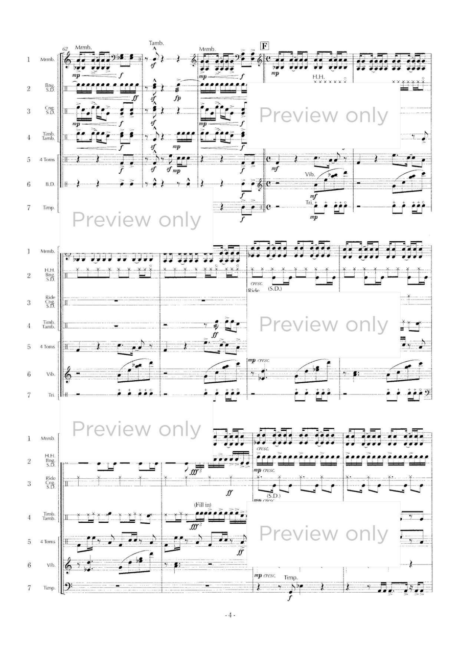 Eternal Times or Drops - Percussion Septet Chamber Music scores gallery preview page 5