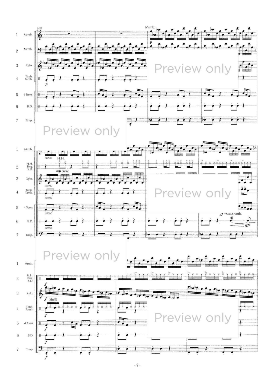 Eternal Times or Drops - Percussion Septet Chamber Music scores gallery preview page 8
