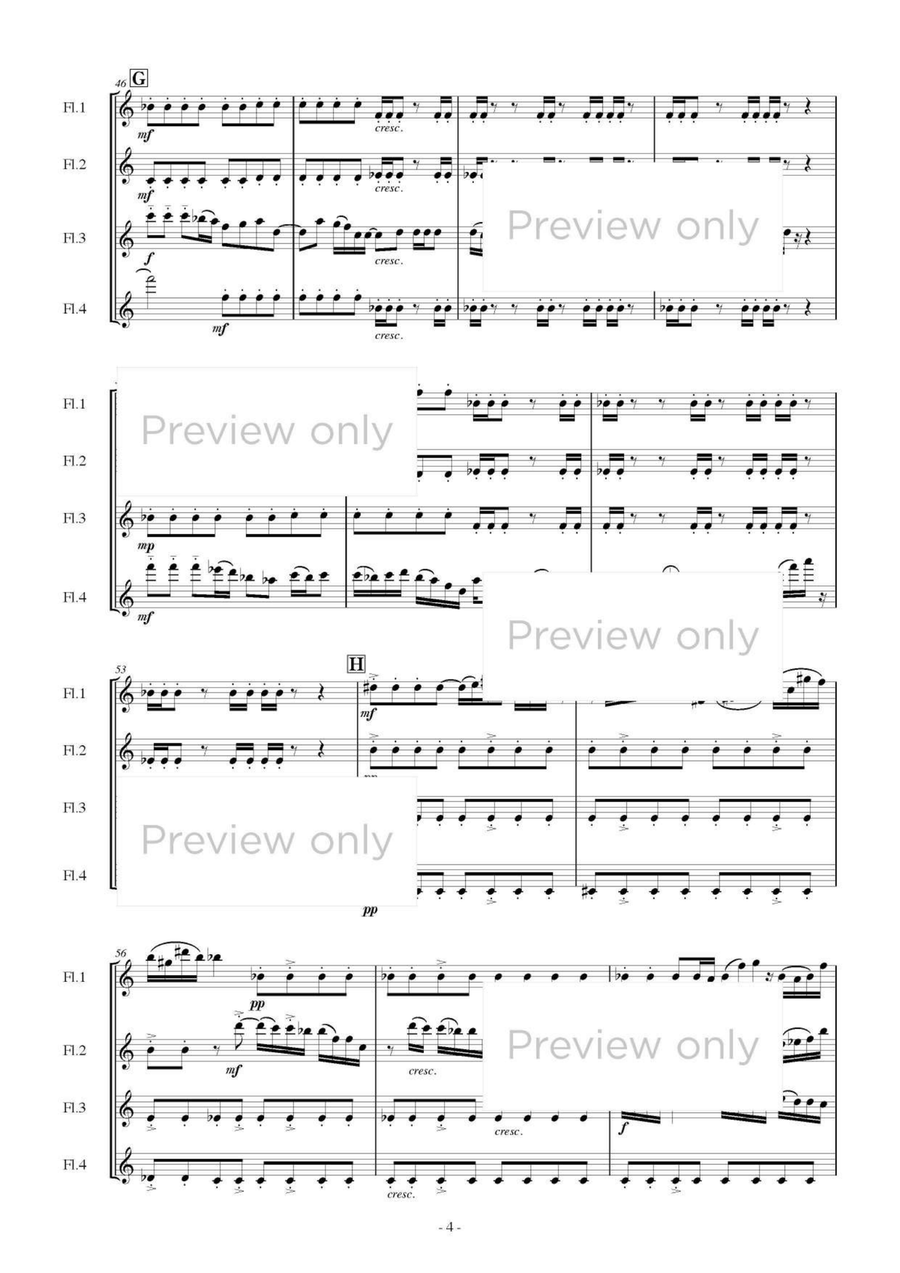 Instrumental Colors I - Flute Quartet Flute Quartet scores gallery preview page 5