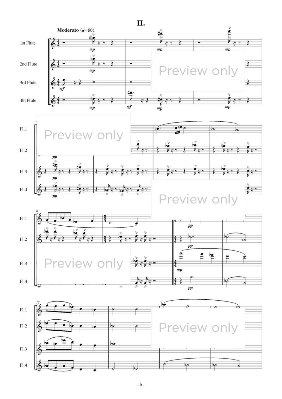 Instrumental Colors I - Flute Quartet Flute Quartet scores gallery preview page 7