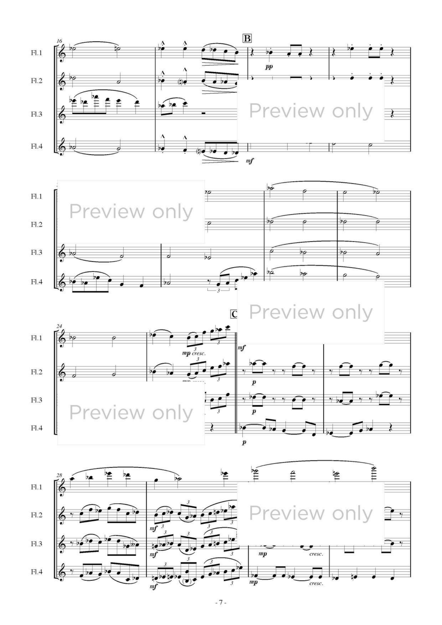 Instrumental Colors I - Flute Quartet Flute Quartet scores gallery preview page 8