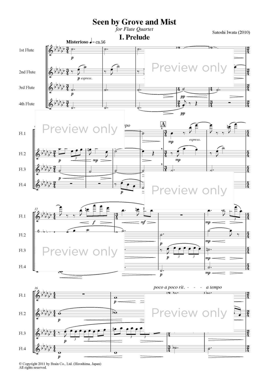 Seen by Grove and Mist - Flute Quartet Flute Quartet scores gallery preview page 2