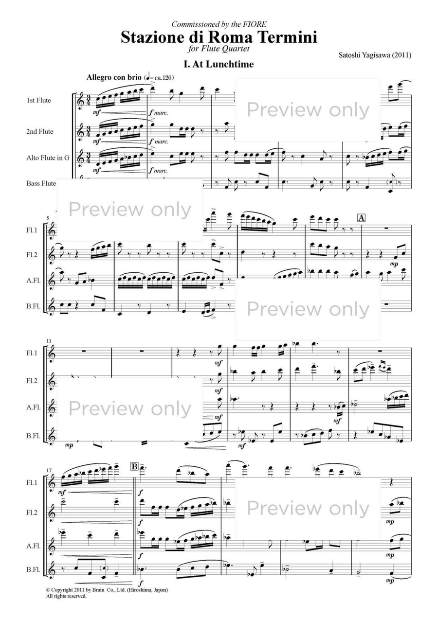 Stazione di Roma Termini - Flute Quartet Flute Quartet scores gallery preview page 2