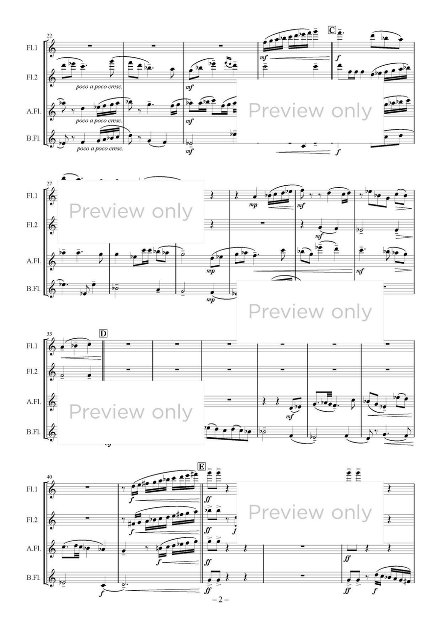 Stazione di Roma Termini - Flute Quartet Flute Quartet scores gallery preview page 3