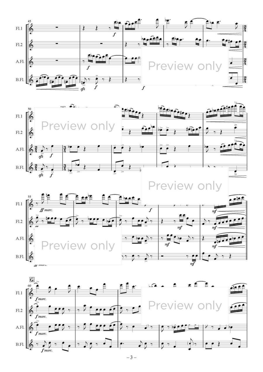Stazione di Roma Termini - Flute Quartet Flute Quartet scores gallery preview page 4