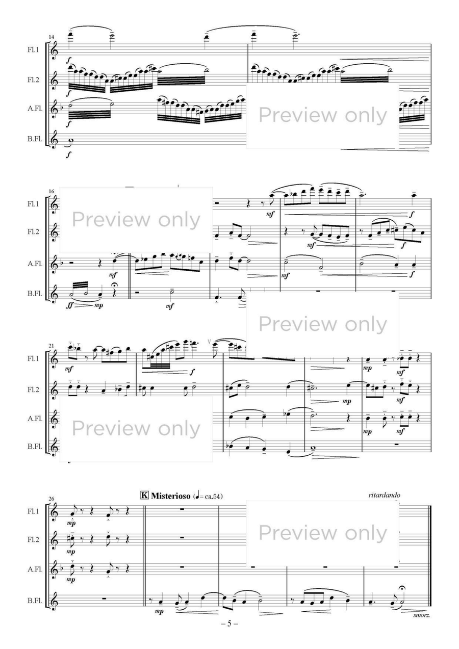 Stazione di Roma Termini - Flute Quartet Flute Quartet scores gallery preview page 6