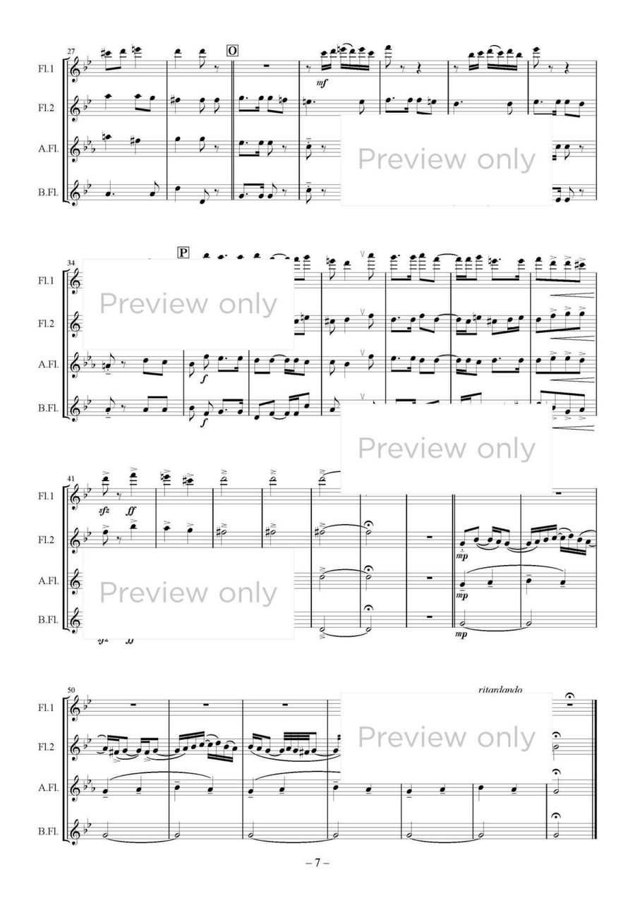 Stazione di Roma Termini - Flute Quartet Flute Quartet scores gallery preview page 8