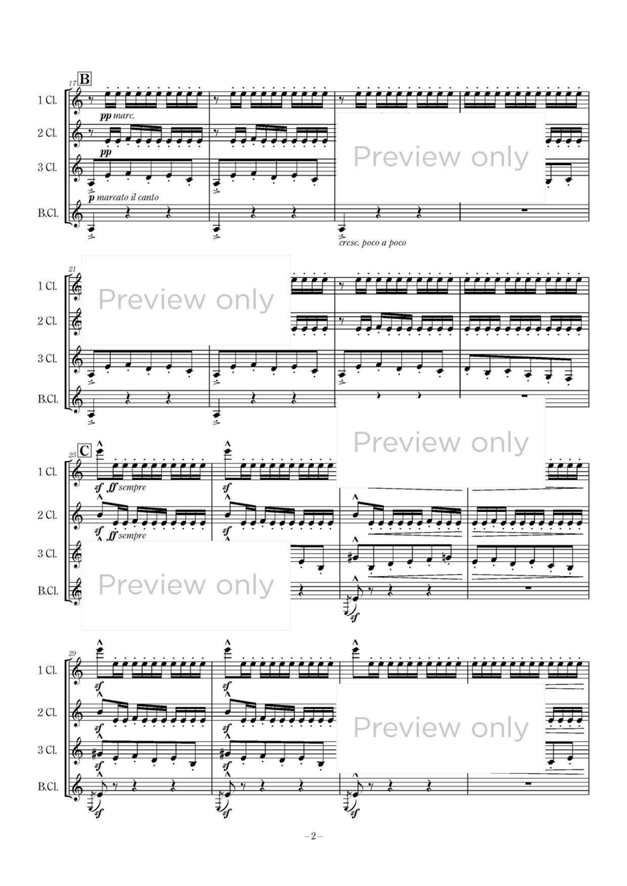 Cantos de España (Chants d'Espagne) - Clarinet Quartet Clarinet Quartet scores gallery preview page 3