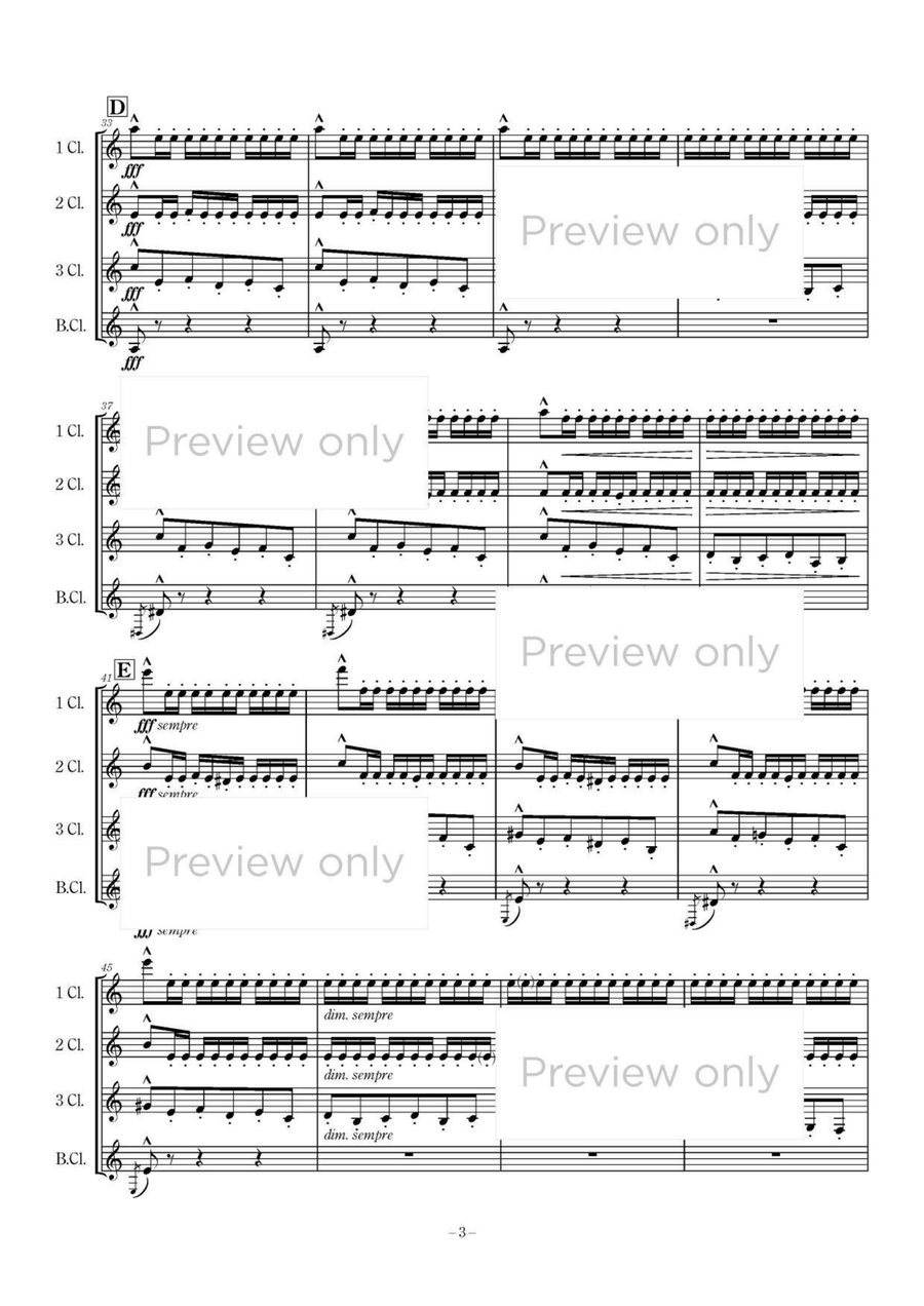 Cantos de España (Chants d'Espagne) - Clarinet Quartet Clarinet Quartet scores gallery preview page 4