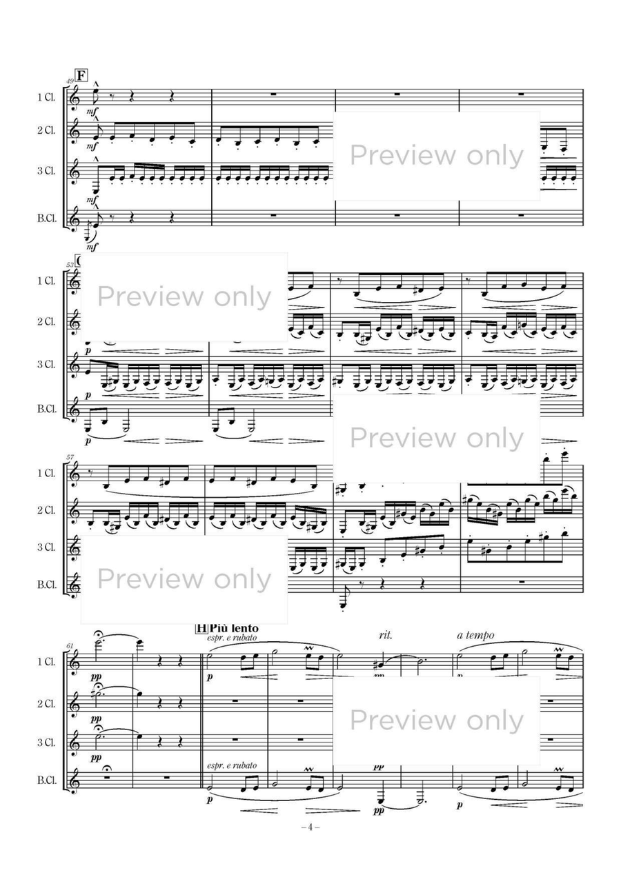 Cantos de España (Chants d'Espagne) - Clarinet Quartet Clarinet Quartet scores gallery preview page 5