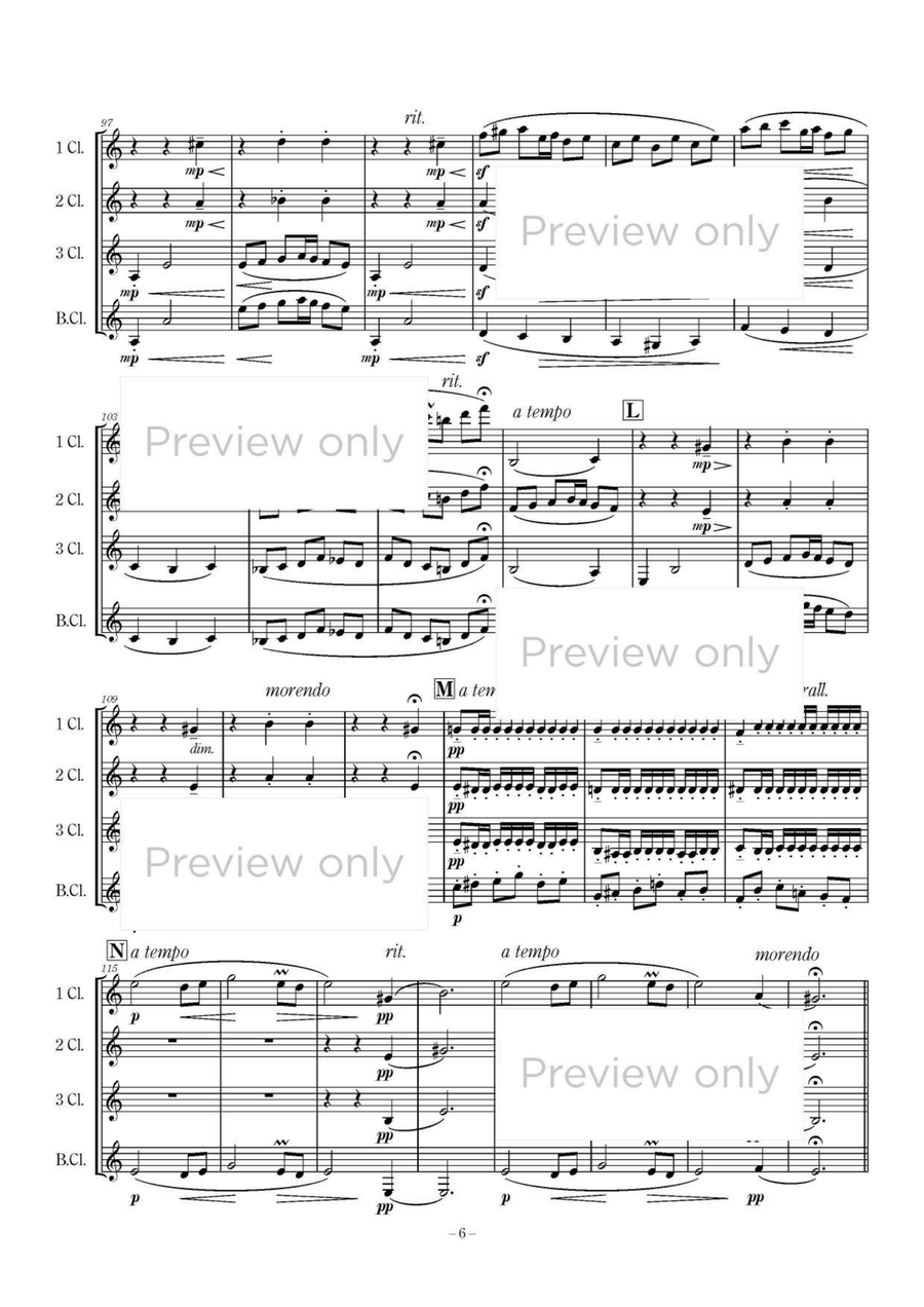 Cantos de España (Chants d'Espagne) - Clarinet Quartet Clarinet Quartet scores gallery preview page 7