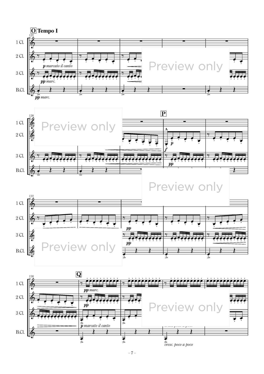 Cantos de España (Chants d'Espagne) - Clarinet Quartet Clarinet Quartet scores gallery preview page 8