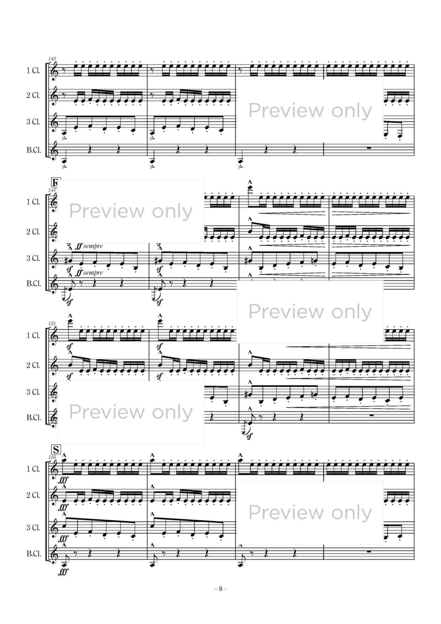 Cantos de España (Chants d'Espagne) - Clarinet Quartet Clarinet Quartet scores gallery preview page 9