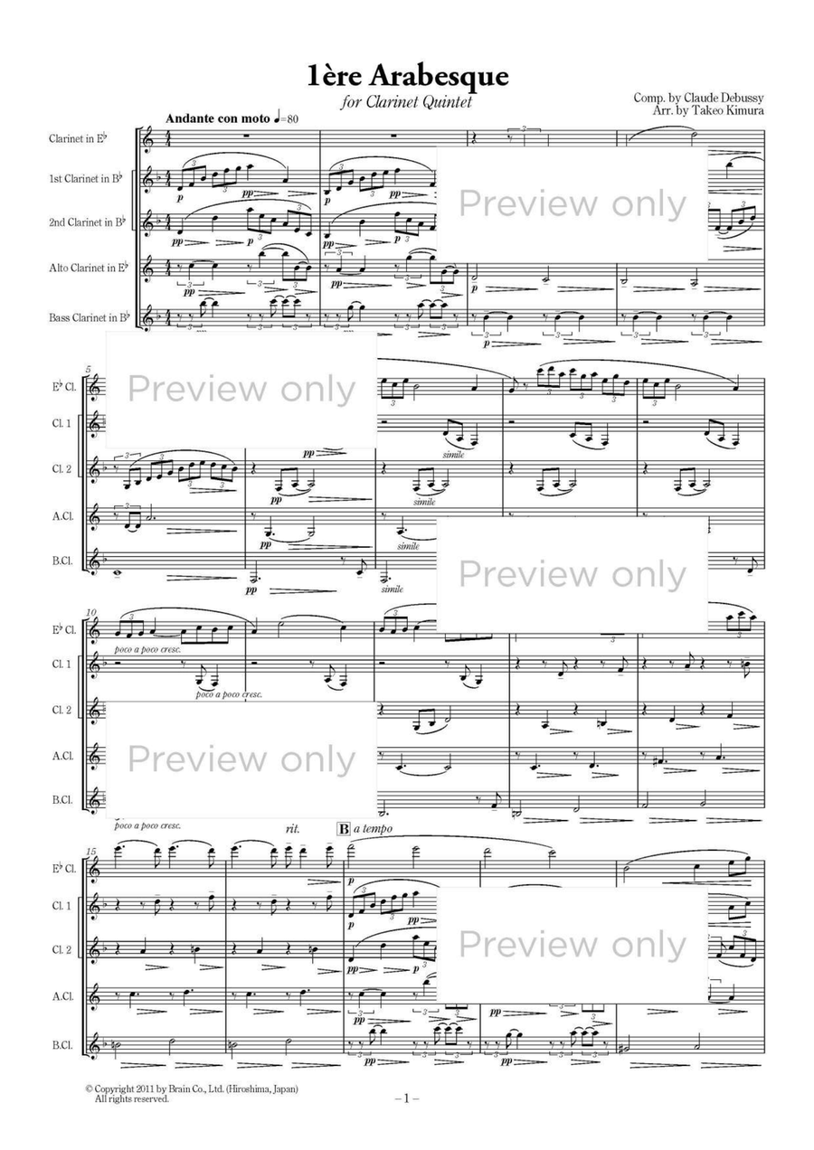 1ère Arabesque - Clarinet Quintet Clarinet Quintet scores gallery preview page 2