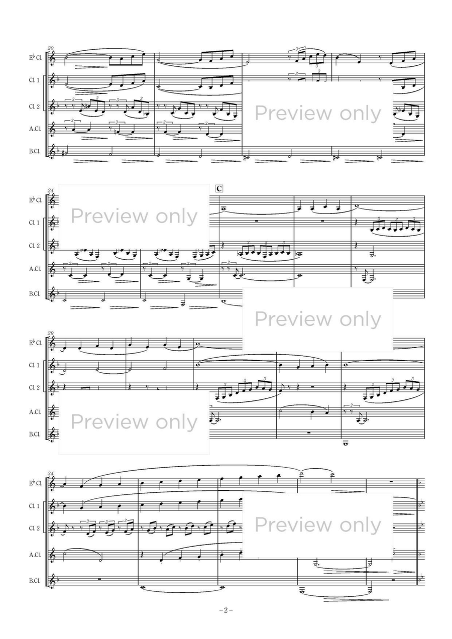 1ère Arabesque - Clarinet Quintet Clarinet Quintet scores gallery preview page 3