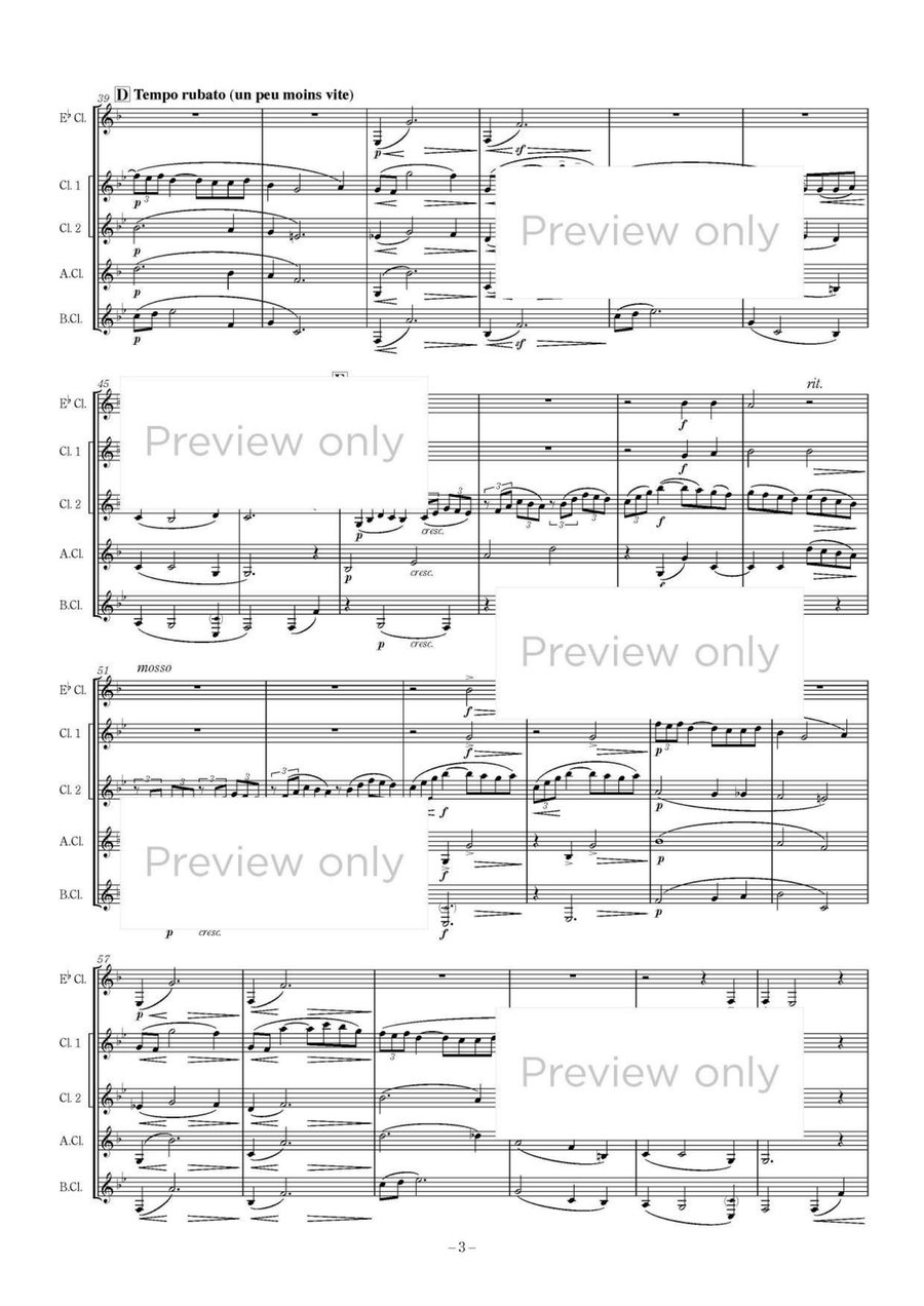 1ère Arabesque - Clarinet Quintet Clarinet Quintet scores gallery preview page 4