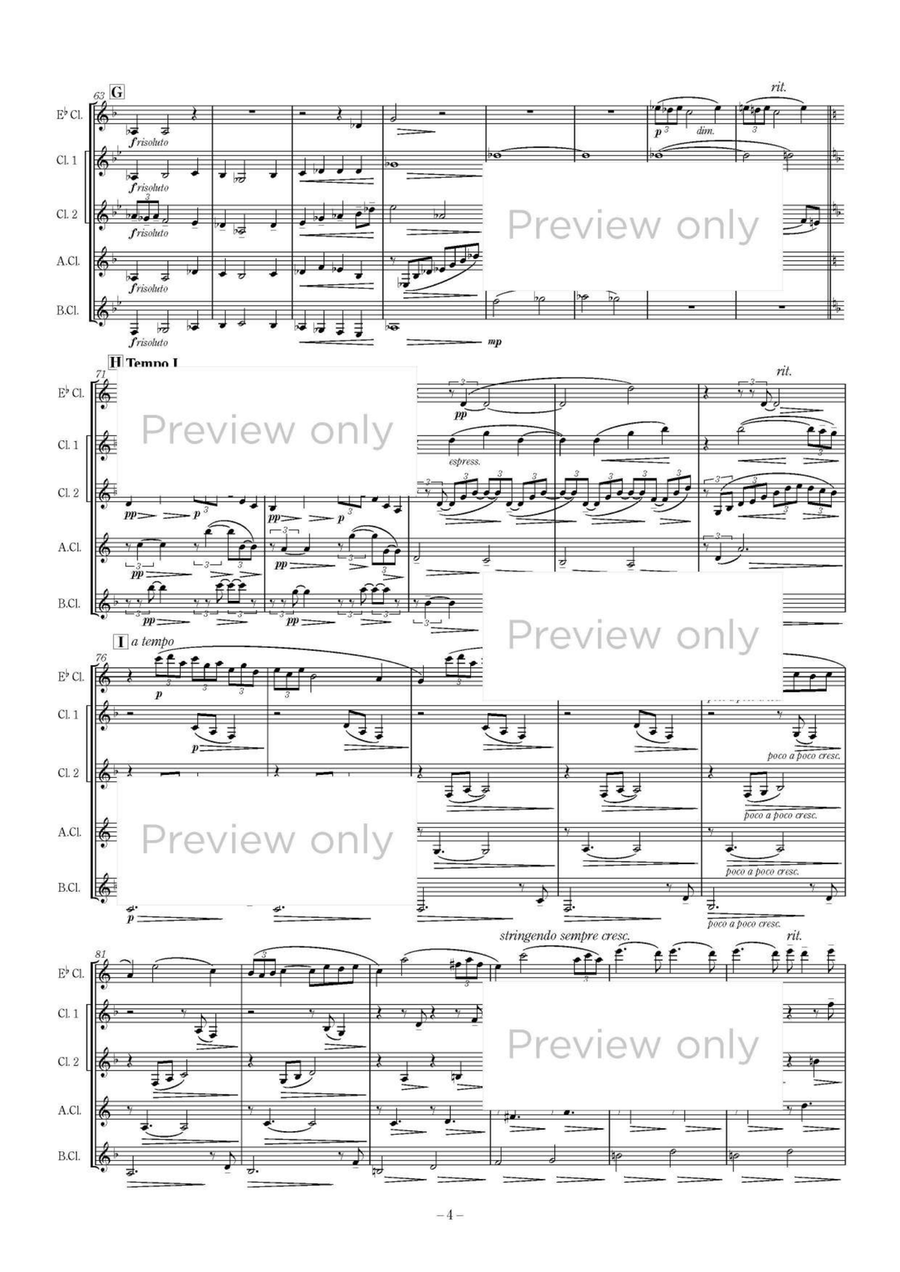1ère Arabesque - Clarinet Quintet Clarinet Quintet scores gallery preview page 5