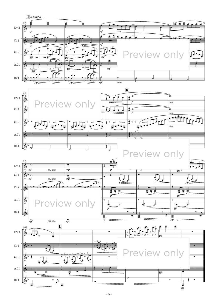 1ère Arabesque - Clarinet Quintet Clarinet Quintet scores gallery preview page 6