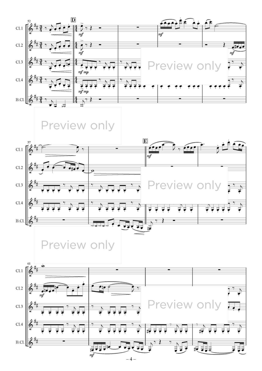 A Miniature Town - Clarinet Quintet Clarinet Quintet scores gallery preview page 5