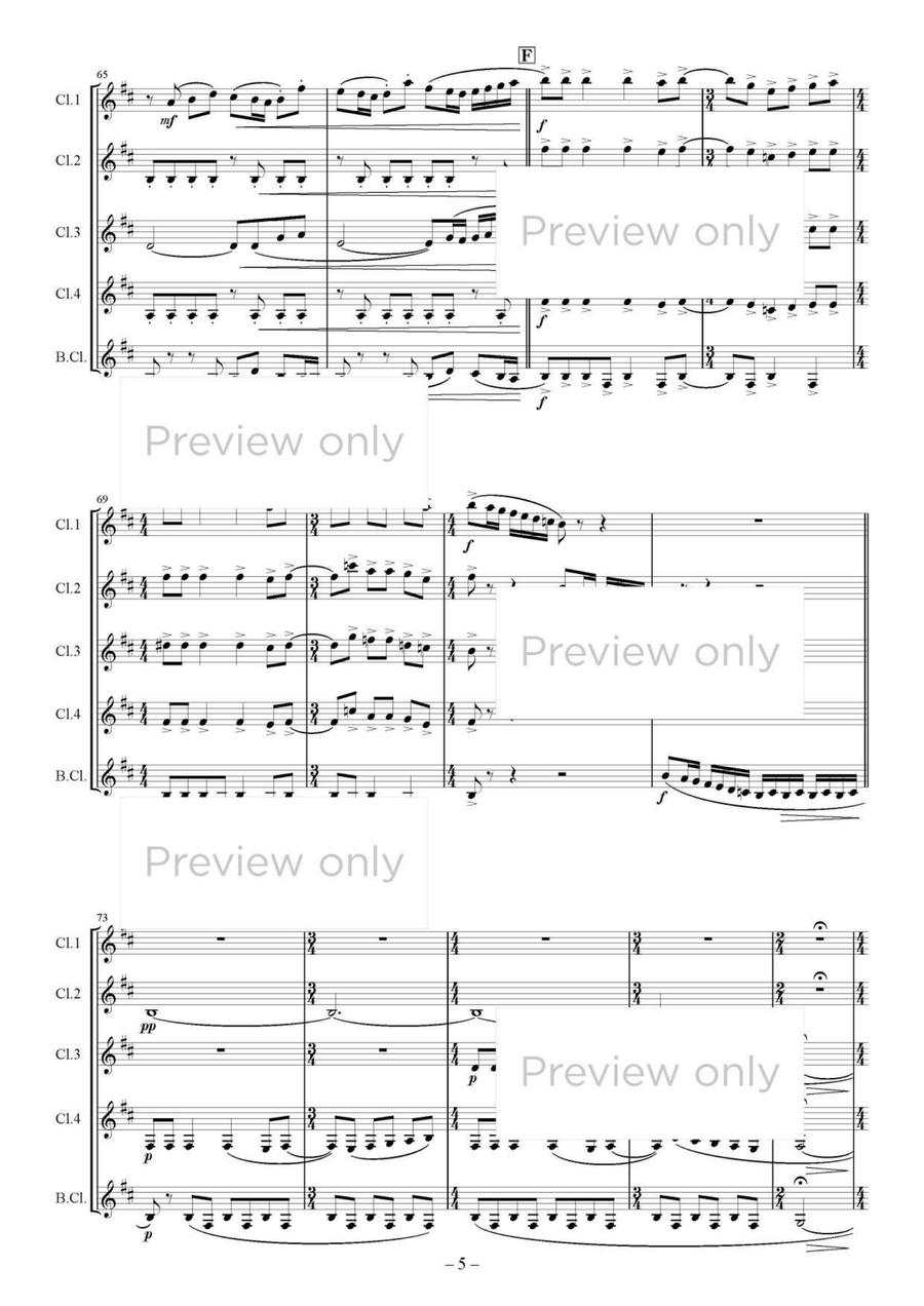 A Miniature Town - Clarinet Quintet Clarinet Quintet scores gallery preview page 6