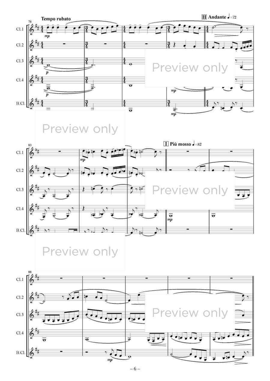 A Miniature Town - Clarinet Quintet Clarinet Quintet scores gallery preview page 7
