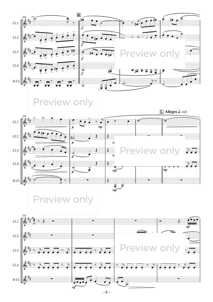 A Miniature Town - Clarinet Quintet Clarinet Quintet scores gallery preview page 9