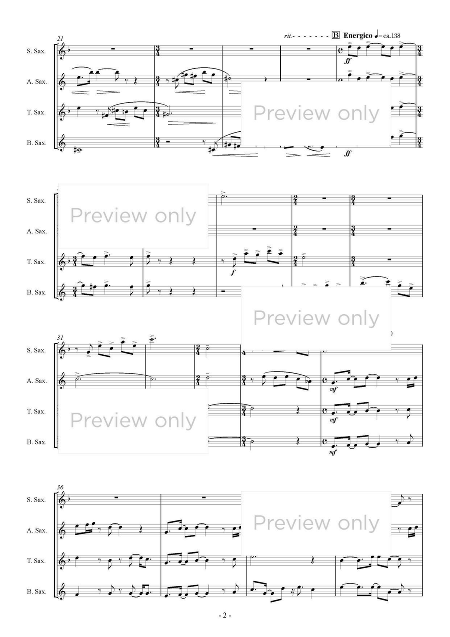 Here - Saxophone Quartet Here - Saxophone Quartet Saxophone Quartet scores gallery preview page 3