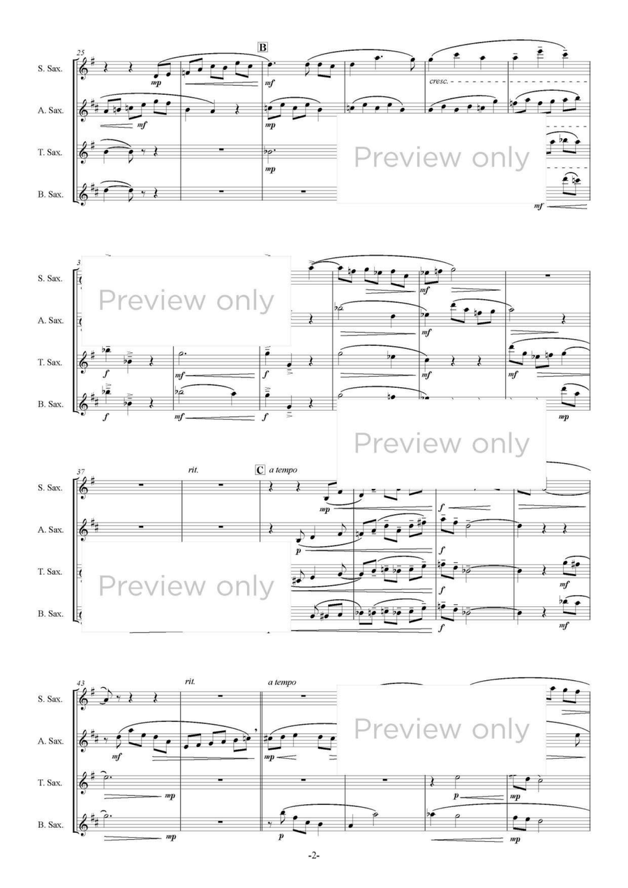 Andante and Capriccio - Saxophone Quartet Saxophone Quartet scores gallery preview page 3